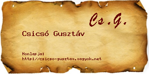 Csicsó Gusztáv névjegykártya