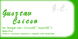 gusztav csicso business card